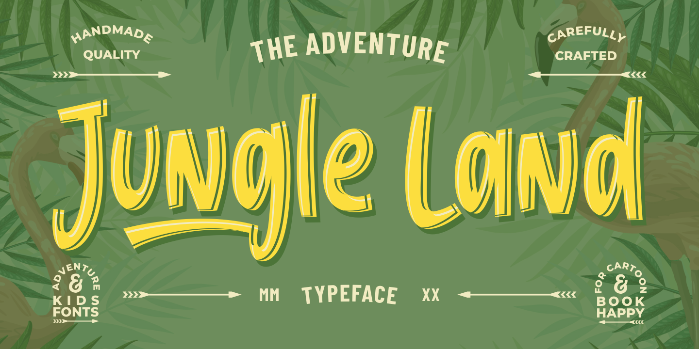 Schriftart Jungle Land